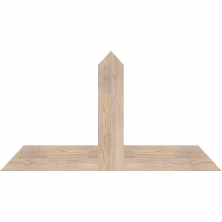 Ekena Millwork Portland Smooth Timber Gable Bracket, Douglas Fir, 48"W x 26"H x 1 1/2"D x 5 1/2"F, 13/12 Pitch GBW048X26X0206POR00SDF
